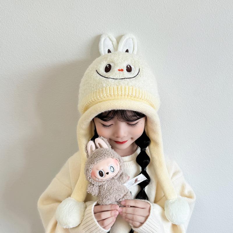 Baby pullover hat cartoon cute woolen hat hat wool men and women in winter thickened and cute fluff children's care