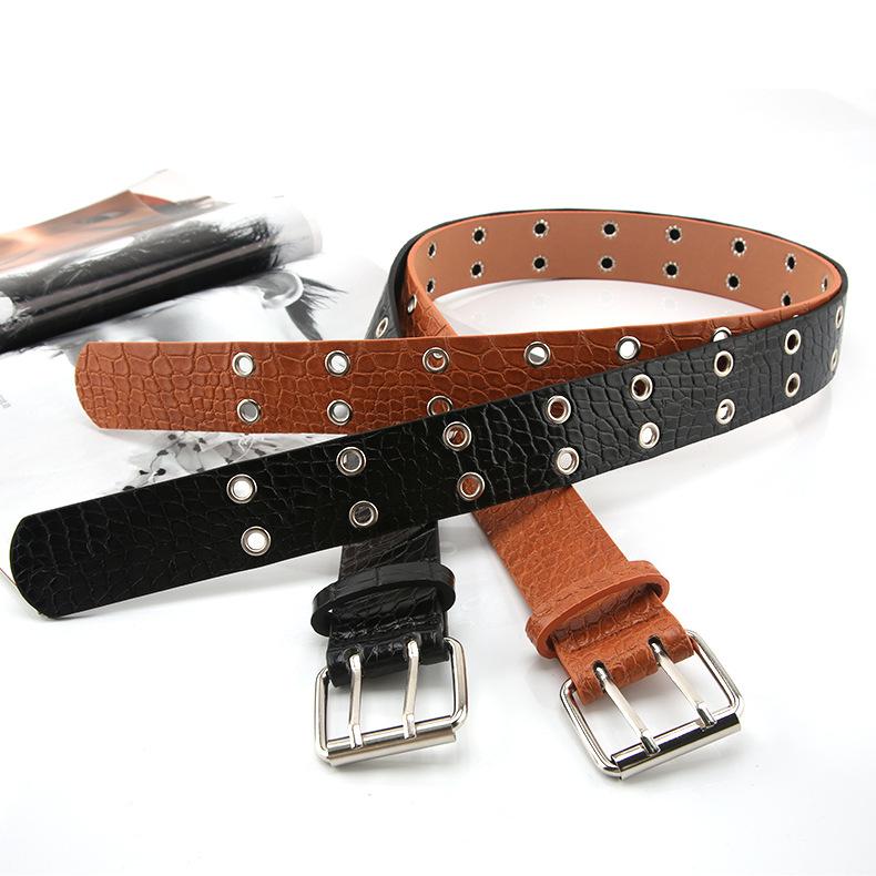 Unisex Belt Versatile And Slimming With Metal Buckle Belt Paired Jeans With