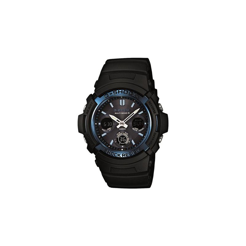 

Casio fashion trend cool street style six-bureau radio classic pointer dual display waterproof movement quartz movement resin strap AWG-M100A-1A2021 чёрный