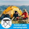Folding Camping Cloth Table with 2 Cup Holders Carrying Bag Heavy Duty Waterproof Oxford Fabric Outdoor Picnic Beach Hiking Collapsible Table