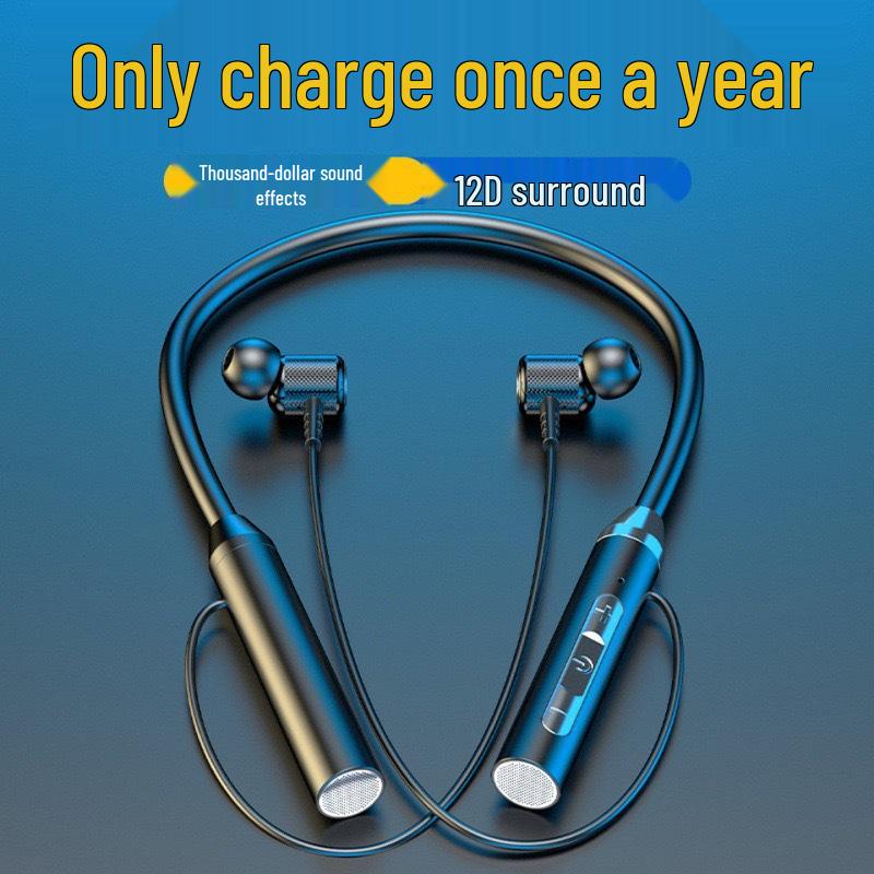 Bluetooth Sports Neckband Headphones K21 - Dual In-Ear, Long Battery Life.