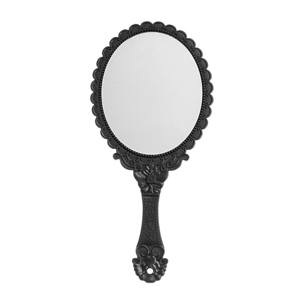 1PC Vintage Oval-Shape HandHeld Mirror Women Girls Standing Makeup Dresser Mirror Vanity Mirror Makeup Supplies