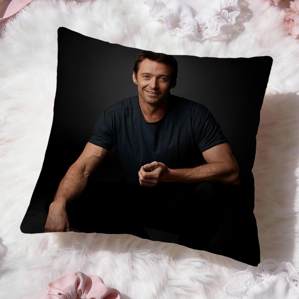 Vlastní povlak na polštář H-Hugh Jackman Prémiový komfort Oboustranný povlak na polštář - Design dva v jednom pro jakoukoli místnost a interiér auta