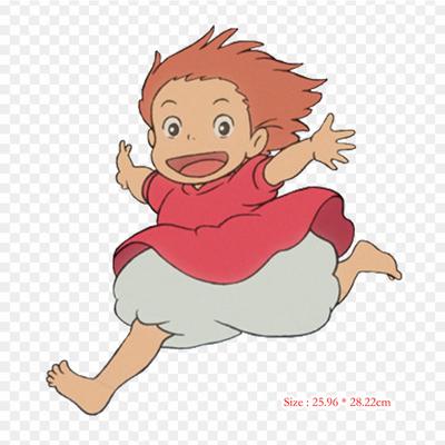 Adesivos Ponyo Studio Ghibli Museu Ghibli Sosuke Ferro em remendos para roupas Apliques adesivos em roupas Remendo personalizado sensível ao calor