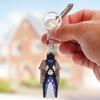 PVC   Diving Theme Key   Unique Short Flipper Shape Keychain Fin Key  Gift