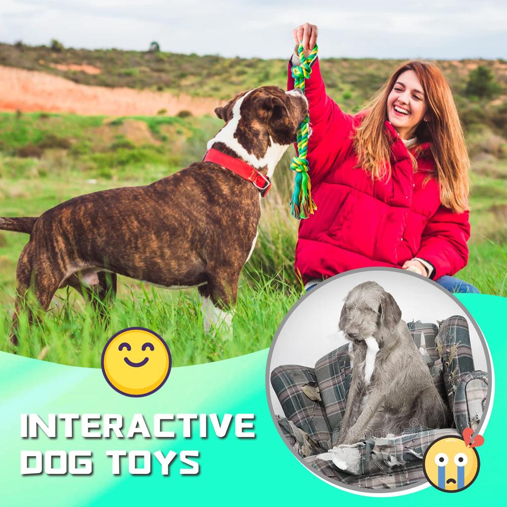 XL Aggression Chewing Dog Chewing Toys for Large Aggression Chewing Tough Unbreakable Dog Durable Puppy Chew Toys for Heavy Duty Cotton Dog Rope Toys
