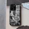 Graffiti Money Pattern Phone Case For IPhone 17 Air 16 E Pro Max 15 14 13 Mini 12 Pro 11 Max Plus Black Glass Cover