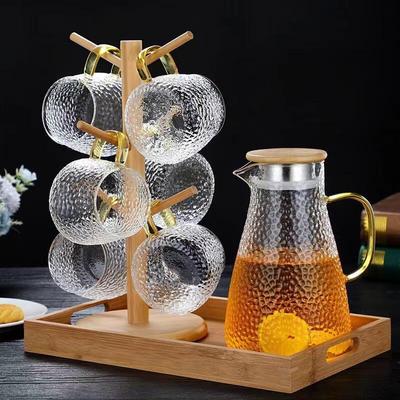 Shangqi Hammered Glass Pitcher Set