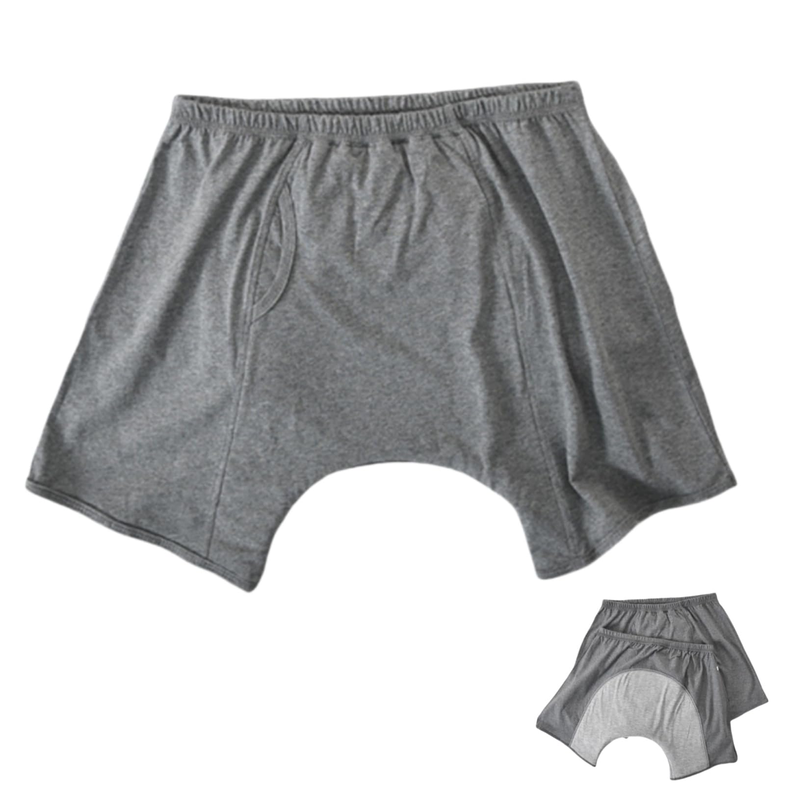 

KUMUROETA Боксеры для недержания, безопасные при частом сильном недержании, размеры XXL, мужские трусы, хлопок, эластичные, удобные, влагоотводящие, быстросохнущие, серый