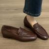 Fashion British Style Spring Summer Casual Women's Lightweight Flat Shoes 2025 Fashion Office  Ladies Retro Leather Loafers Women Flats