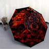 1pc Wolf Pack "Flame Crest" Automatic Umbrella High Quality Canopy, Portable Folding Umbrella With, Ideal Gift for - Travel, Everyday, Formal Events,