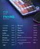 Three Major SKUs 910: Wired True Mechanical Gaming Keyboard with Wrist Rest, Side-Engraved Keys, Colorful Gradient & Knob