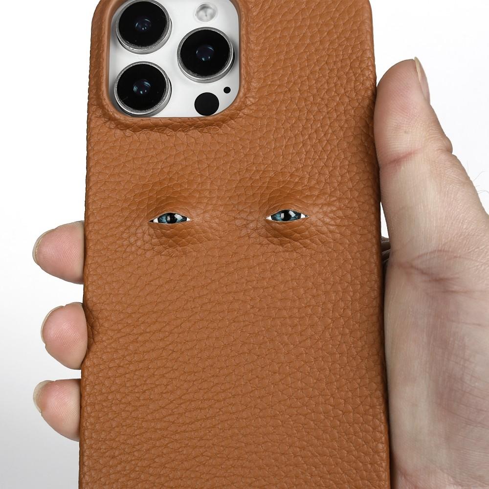 Unique Eye Design Genuine Leather Case for Iphone 16 Pro Max 18Pro 17 14 13 12 Phone Shell Personal Back Protective Coque Capa
