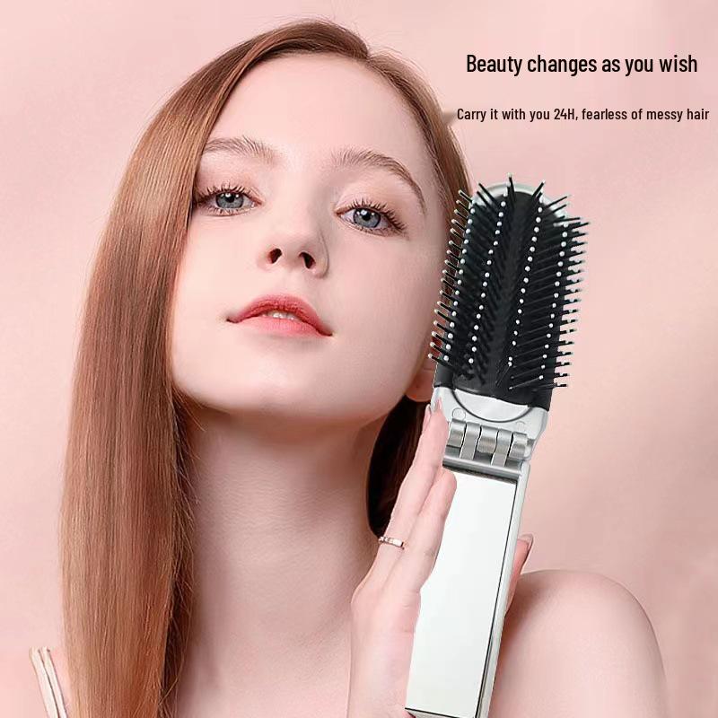 Portable Compact Folding Mini Comb with Mirror and Air Cushion for Women and Children