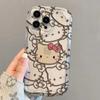 Lines dumbfounded kt cat applies to Apple 16PRO mobile phone case iPhone14promax transparent 15 soft 13 cute x