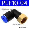 Pneumatischer L-förmiger 90° Luftschlauchverbinder Winkelstück Düse PLF6-01/8-02