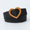 Fine 4Cmpp Grass Sweet Love Buckle Elastic Elastic Woven Belt Small Fragrant Decorative Dress Belt