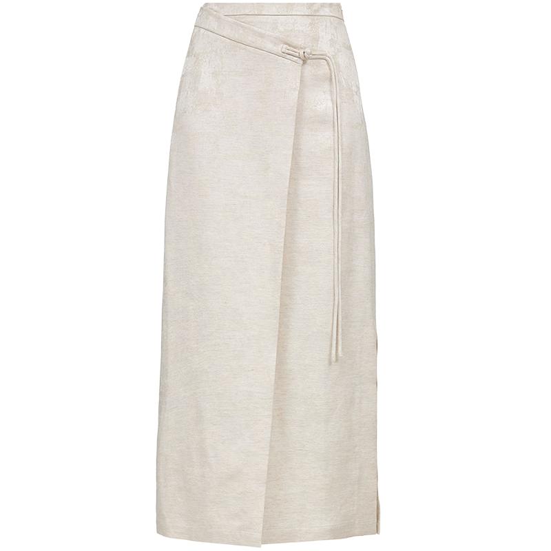Vero Moda Chinese Button Glossy Midi Skirt
