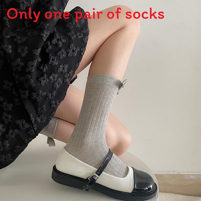 Spring Summer Ballet Style Hollow Out Tied Ribbon Stacking Socks For Girls And Teens