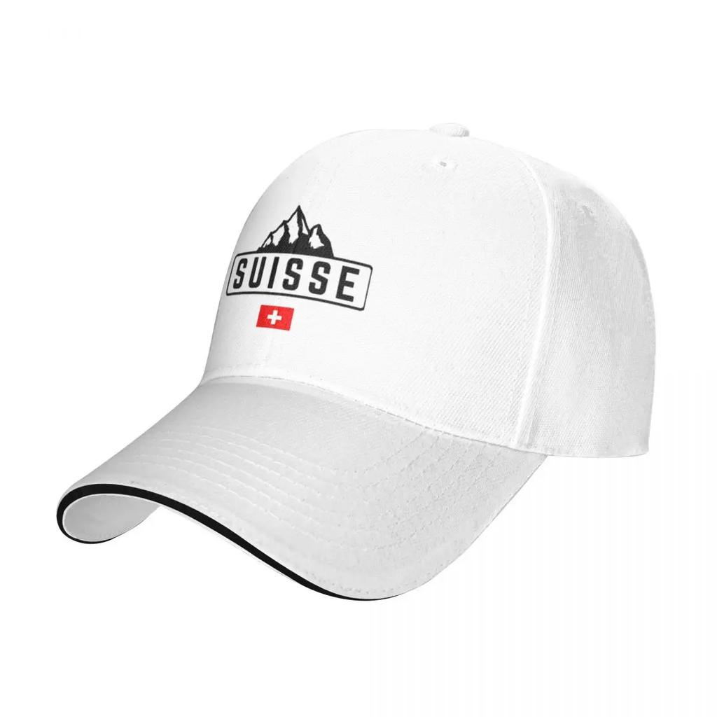SUISSE With Mountain High-end Baseball Cap For Womens Switzerland Flag Spring Summer Coquette Beach Sun Hat Hip Hop Trucker Cap