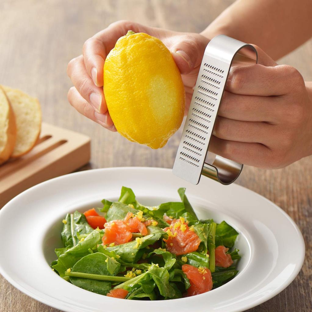 Yoshikawa EAtoCO Oros Handy Grater Made in (Stainless Steel, Japan, AS0042)