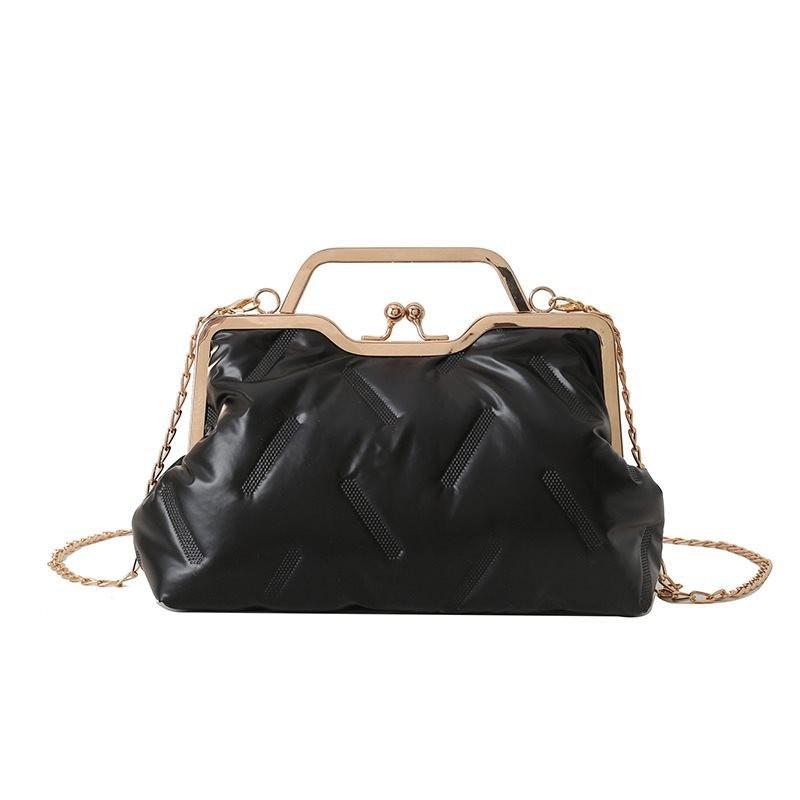 Versatile White And Gold Women s Crossbody Bag With Sleek Design And Modern Flair чёрный