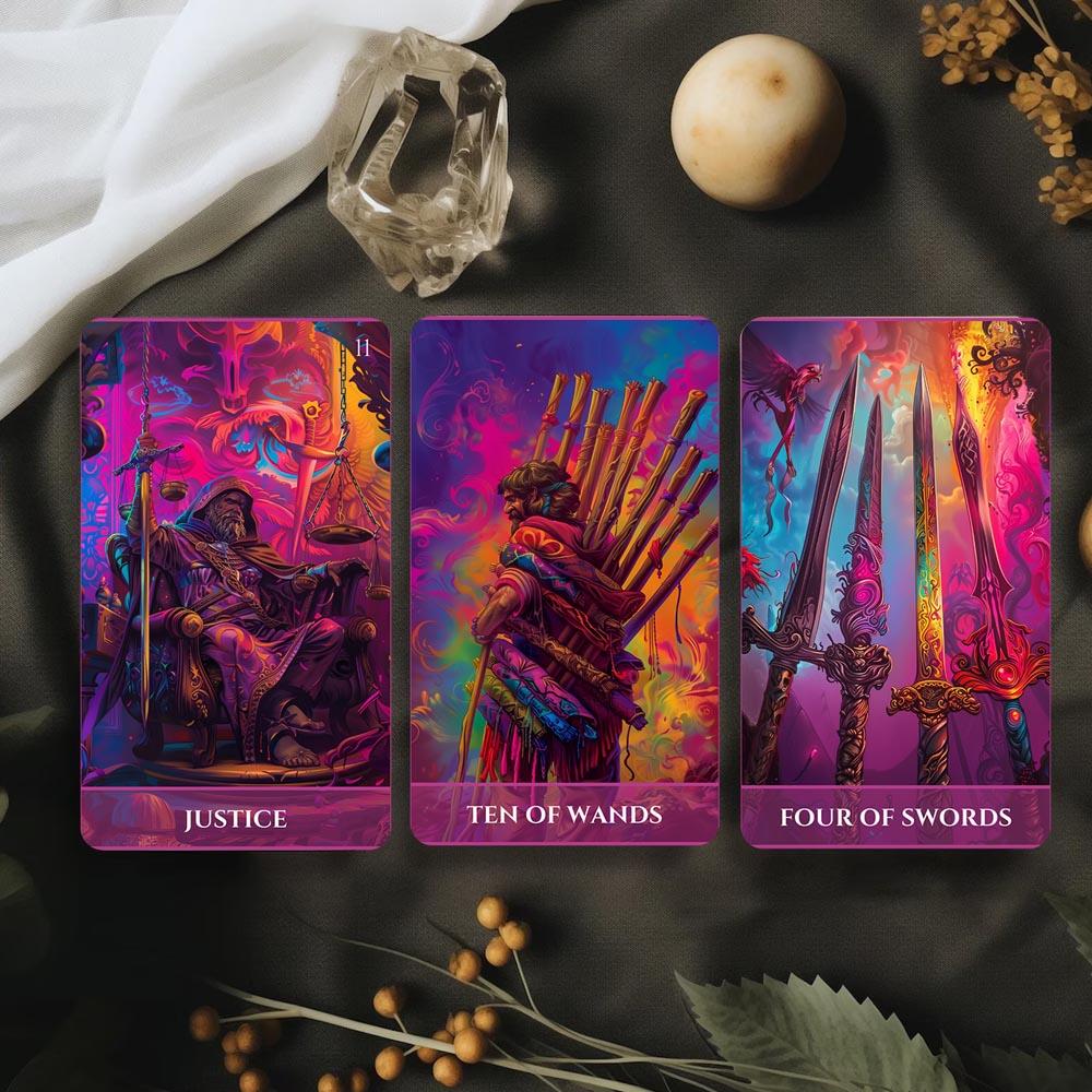 78 Card Luminous Arcana Tarot Deck, 13x8 Cm Perfect for Wisdom, Creativity, and Awakening Readers, Card Game for Insight