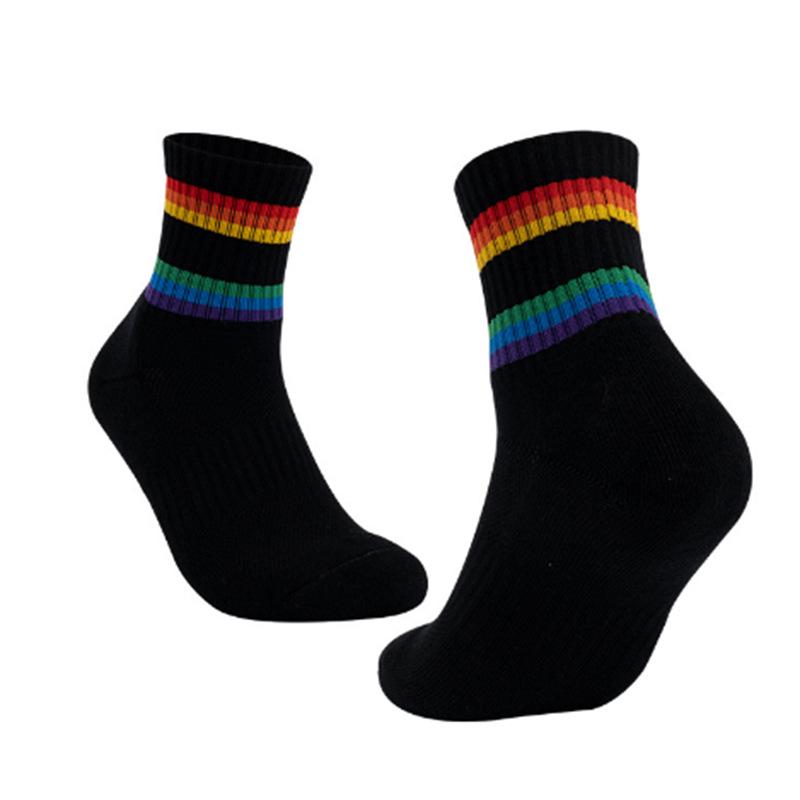 Unisex Non-slip Sweat-wicking Mid-calf Thickened Breathable Quick-dry Badminton Sports Socks