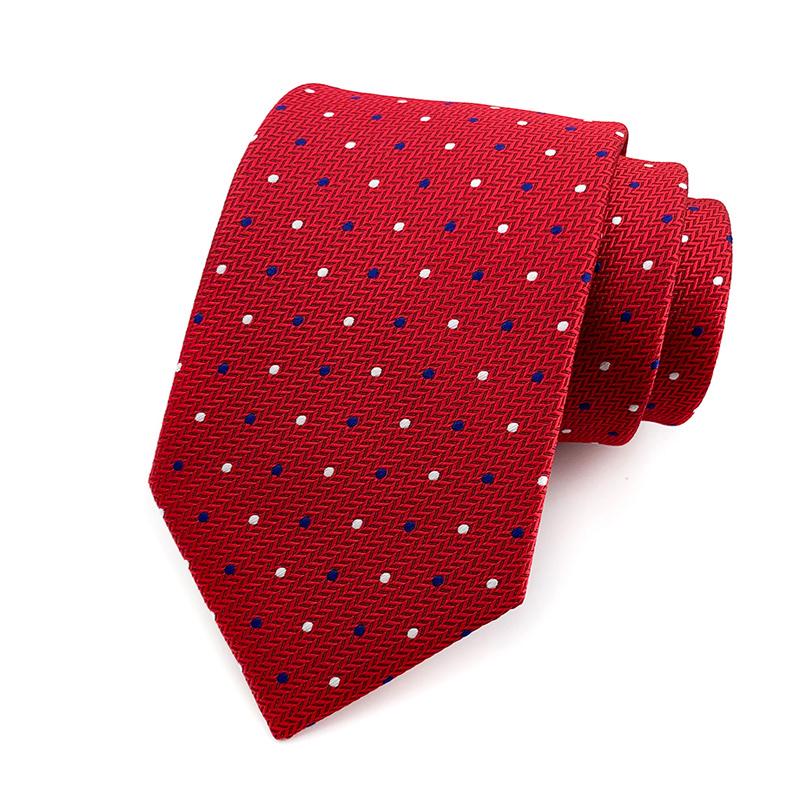 New Men's Classic Floral Dot Tie Luxury 8cm Jacquard Neck Tie Necktie For Men Business Wedding Party Daily Wear Accessory
