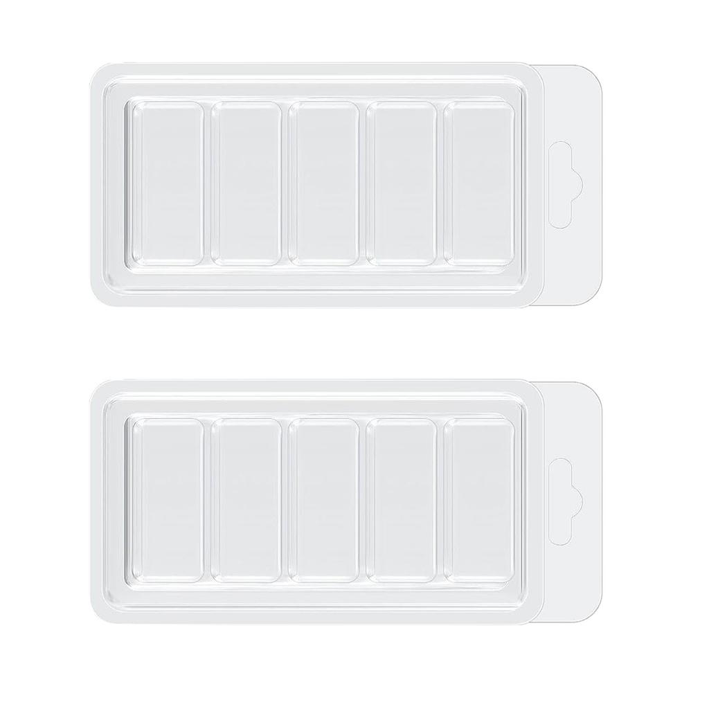 100 Pieces Empty Wax Melt Clamshell Mould DIY Candle Soap Mold Wax Melting Container for Wax Candle Soap Making