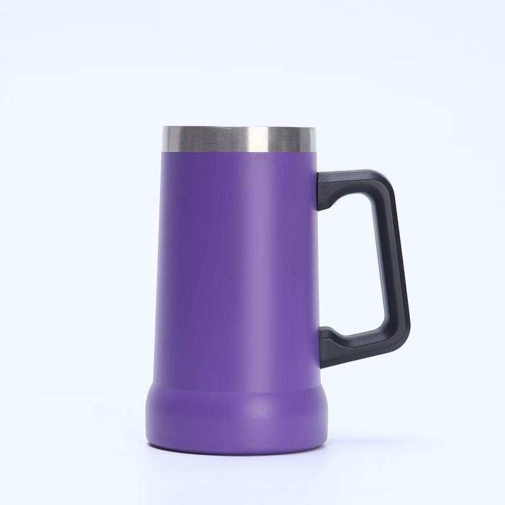 304 Stainless Steel Vacuum Insulated Coffee Tumbler with Handle - Portable Customizable Brazilian Beer Cup