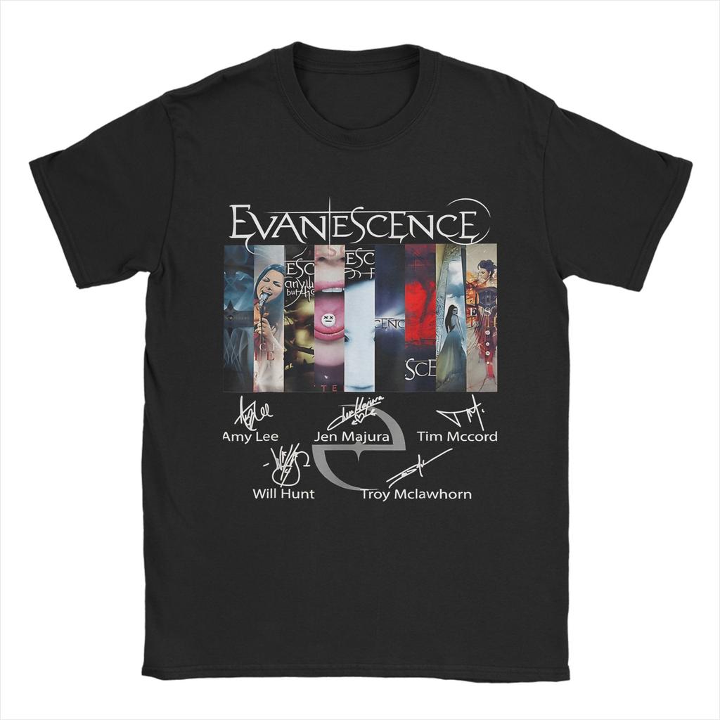 T-shirt Unisex Rock Evanescences Cartone Animato 100% Cotone Top Divertenti Manica Corta Girocollo Maglietta 4xl 5xl Tshirt