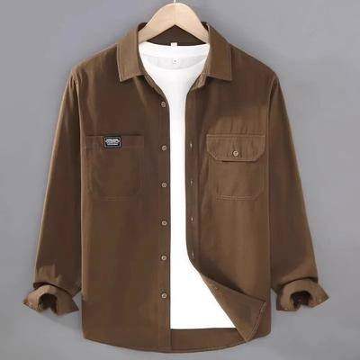 Autumn and Winter New Work Shirt for Men Long-sleeved Fashion Casual Loose Versatile Top