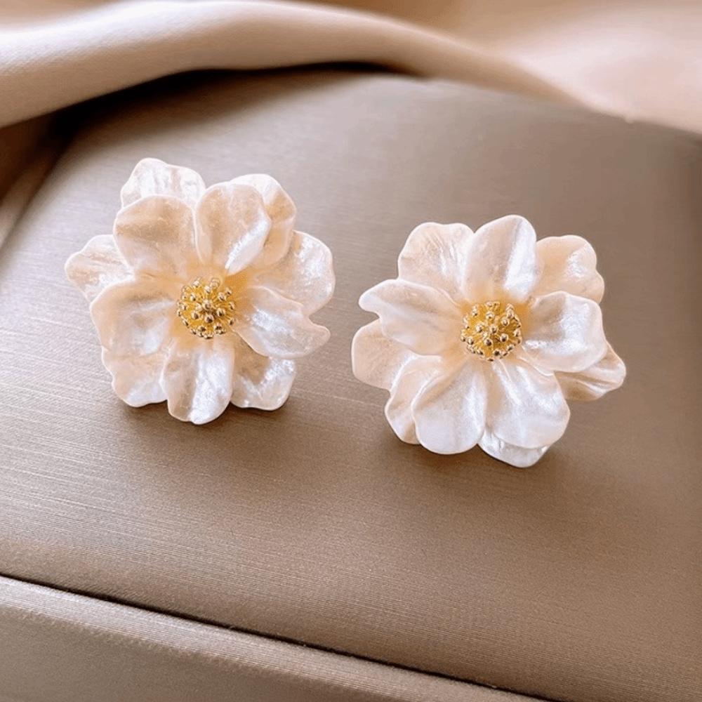 Luxury Camellia Earrings Exquisite Petals Earrings Fashion Flower Earrings  For Women Girls