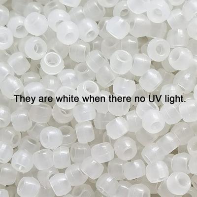 100 Pezzi Perline UV Che Cambiano Colore Colori Misti Perline Luminescenti al Buio Creazione di Gioielli