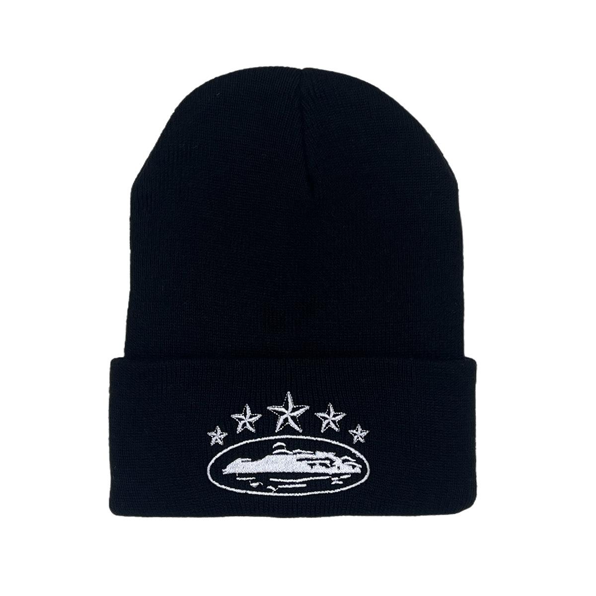 Alcatraz Embroidery Wool Hat Trend Street Fashion Jacquard Knitted Hat Cold Hat Warm Hat Pullover Hat