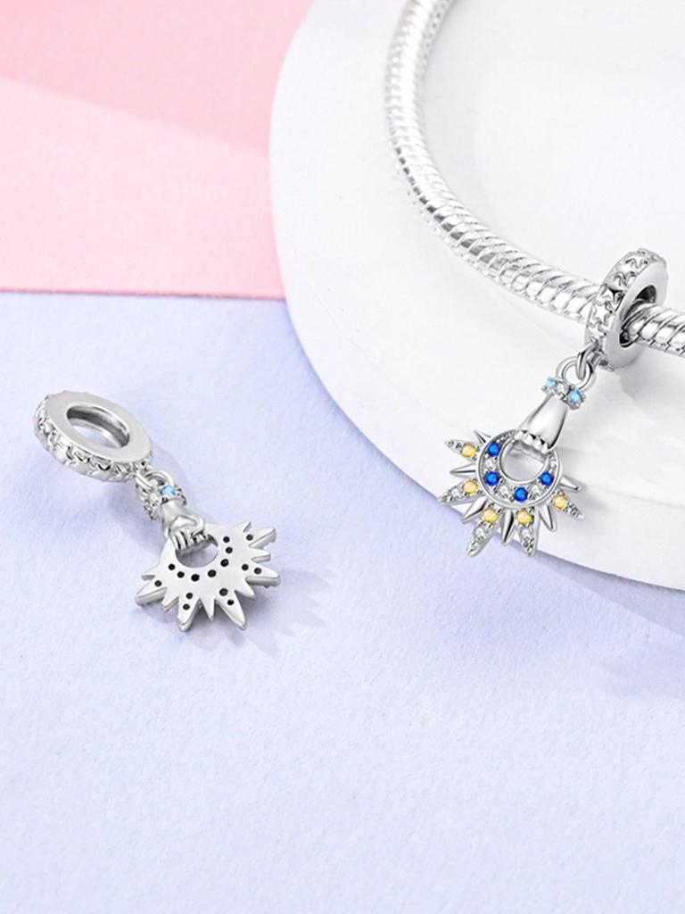 Charms Plata Moon Stars Sun Beads Charm Copper Plated Fit Charms Copperoriginal Bracelet For Jewelry Making Diy Charm