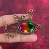 Faceted Multi Tourmaline Pendant Copper Wire Wrapped Bird Pendant Gemstone Pendant Handmade Copper Jewelry Gift for Women Birthstone Pendant