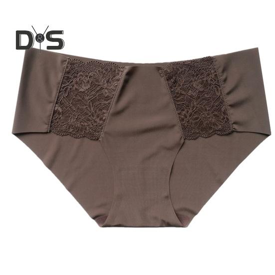 Women's Lace Underwear Seamless Low Waist Briefs Soft Stretchy No Show Bikini Panties Female Invisible Slip Underpants