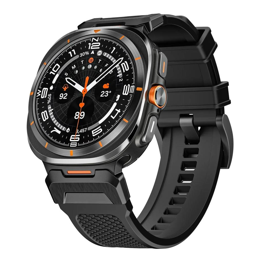 Inga glipor Mjukt gummiband För Samsung Galaxy Watch Ultra 47mm Öglarem För Galaxy Ultra 47MM Sportarmband Correa