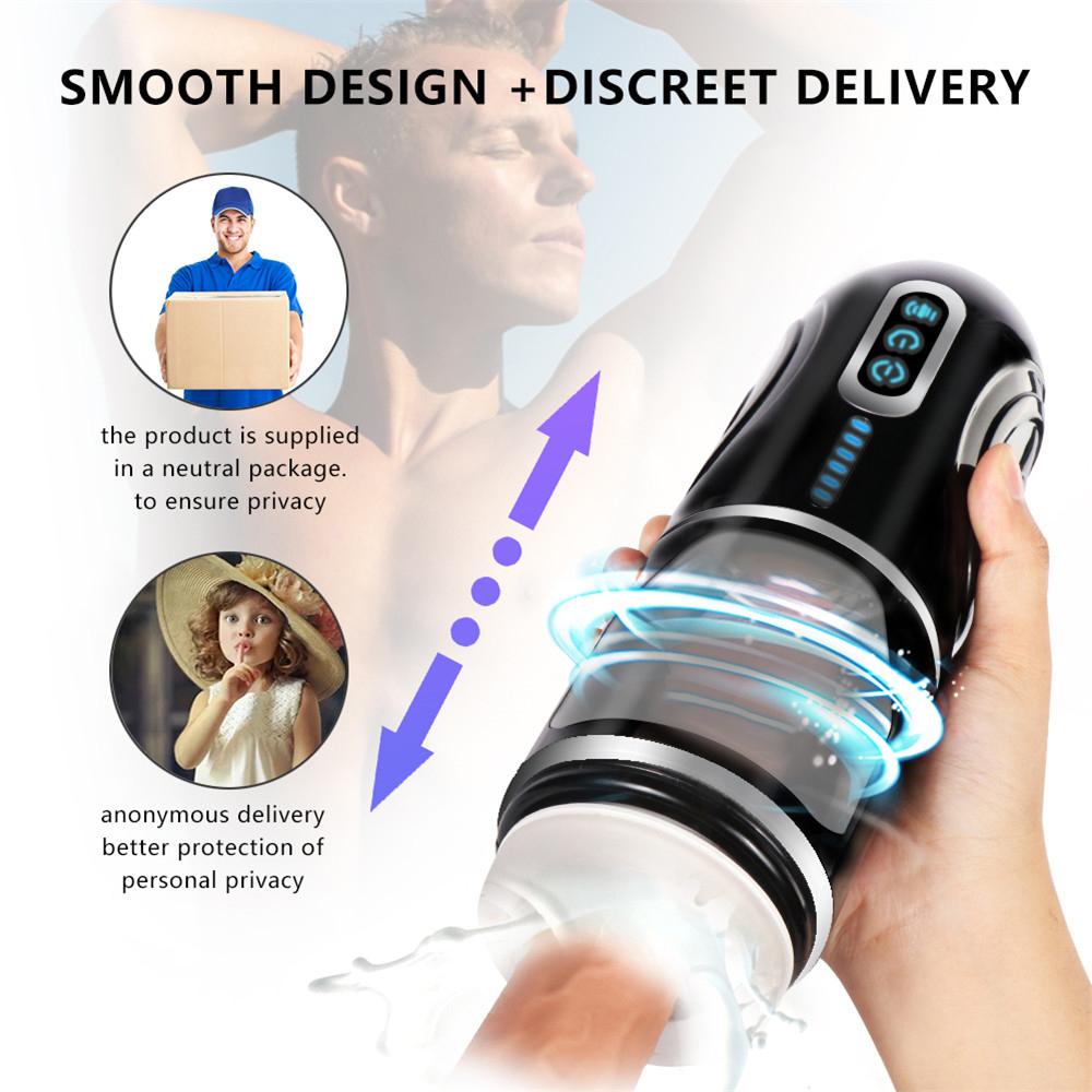 Big Size Masturbator For Men Automatic Thrusting Rotating Vibrators Vagina Masturbation Cup Adult Good For Men Male Sex Toys Man