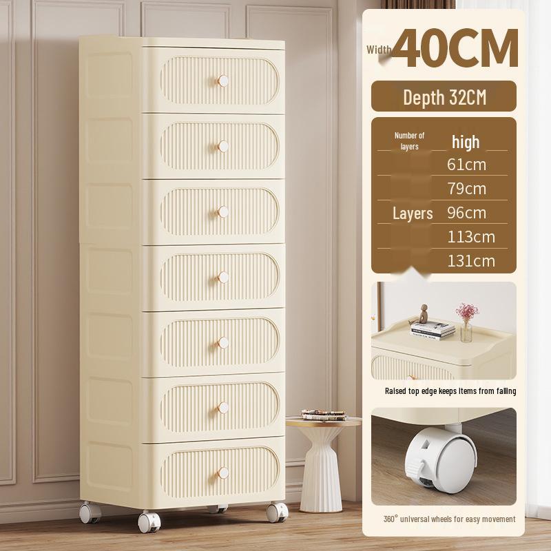 Kids' Plastic Drawer Storage Organizer for Toys, Snacks, and Clothes