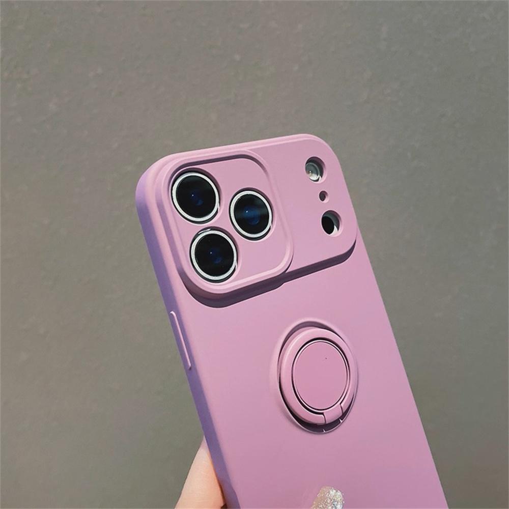 For iPhone 17 Air 16 15 14 13 Plus Pro Max With Ring Holder Stand Shockproof Case colorful luxury Silicone Soft Back Cover