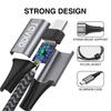 Câble USB C [2M, Lot de 2], Câble USB C Charge Rapide Nylon Tressé Câble Type C 3A Chargeur pour Samsung Galaxy S21 S20 S10 S9 [373]