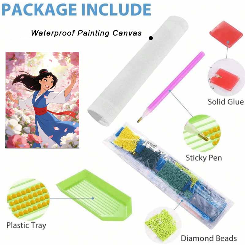 Disney Mulan Diamond Paint Painting Art Kit Handmade DIY5D Home Decor Gift