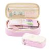 Cute Canvas Pencil Case Student Color Block Stationery Storage Bag Multifunctional Large Capacity Pen Bag Organizer Pouch