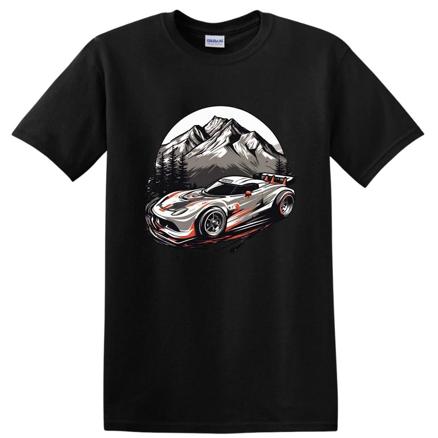 Sport Car T Shirt Mountain Landscape Racing Graphic Tee Adventure Fans XL