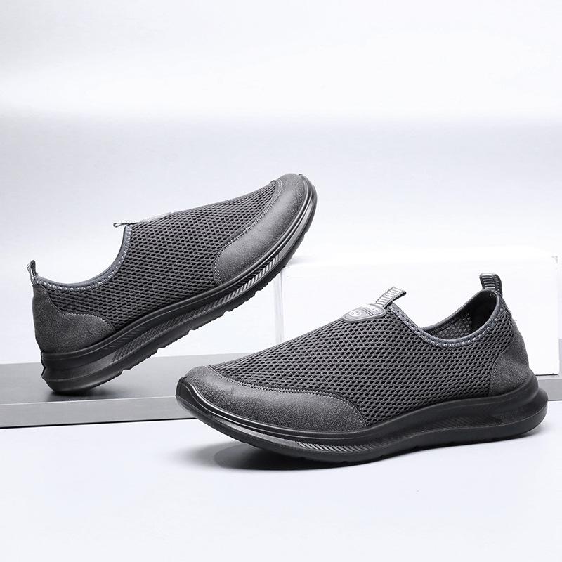 Summer Mesh Dad Shoes In the Old One Pedal Non-slip Soft Sole Men's Shoes Breathable Hollow Outdoor Shoes