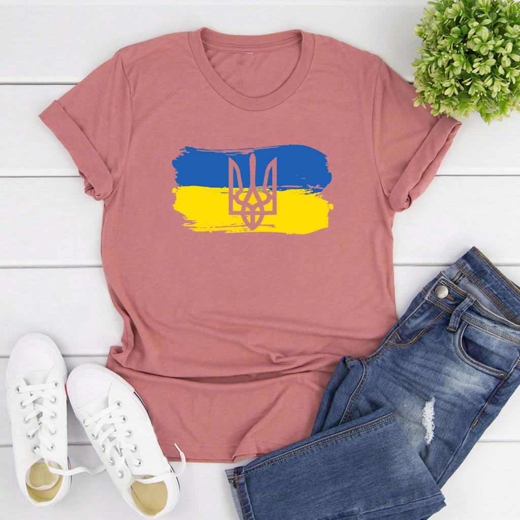 Ukraine Tshirts Ukrainian Flag T Shirt Unisex Women T Shirts Ukraine Trident Tee Women Clothes Short Sleeve Streetwear Tops Tshirt