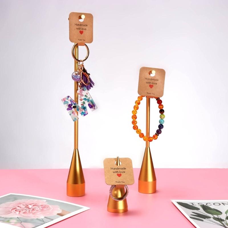 100Pcs Handmade Letter Cards Earring Holder Cards Self Adhesive Jewelry Packaging Card Small Products Display Cards